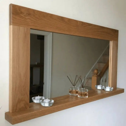 Mirror with shelf -NW-Brown color -90x12x60 cm
