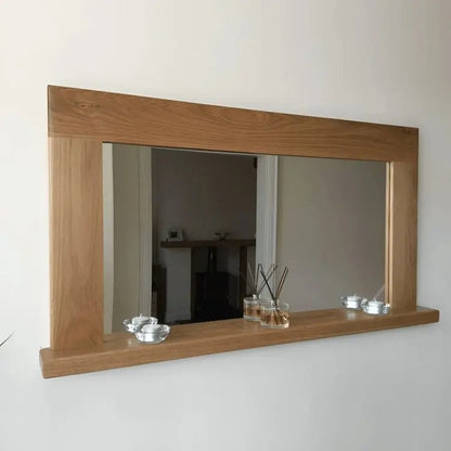 Mirror with shelf -NW-Brown color -90x12x60 cm
