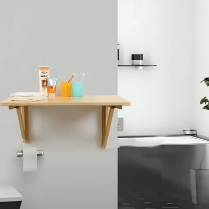 رف حائطي - لون خشبي - 90×55×35 سم