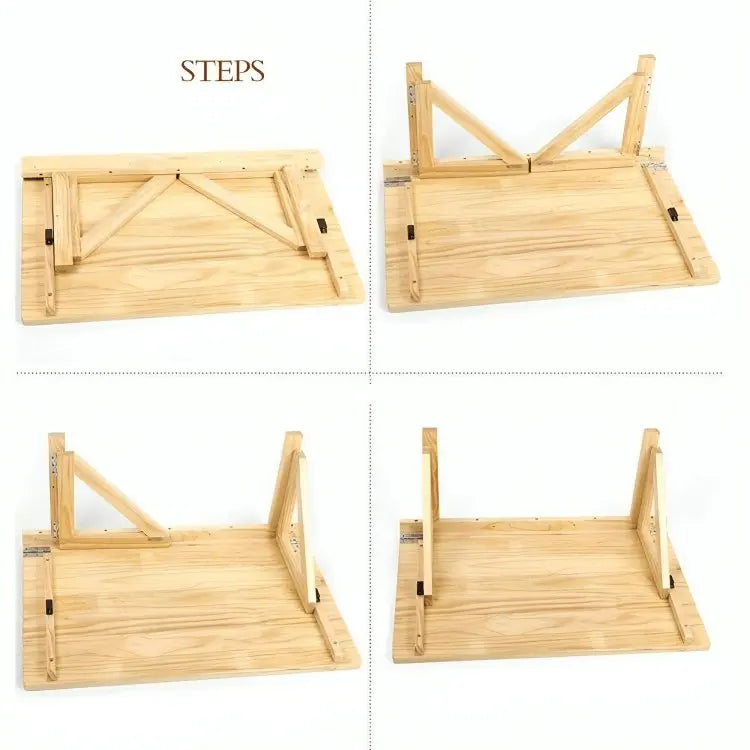 رف حائطي - لون خشبي - 90×55×35 سم