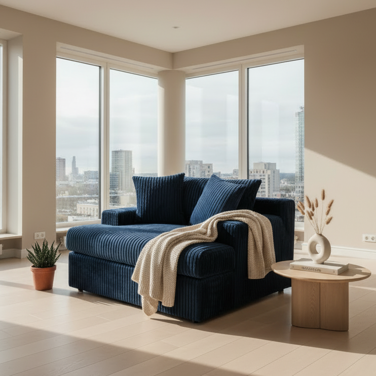 كرسى - خشب طبيعي- متعدد الأقمشة - متعدد الألوان - 120x120x70 سم