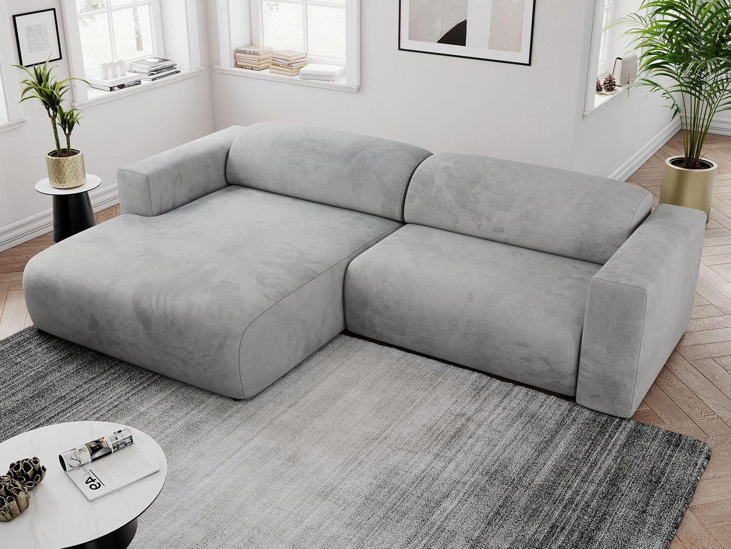 L-shape sofa - Beech Wood - Multicolor -288*180*90*72 cm