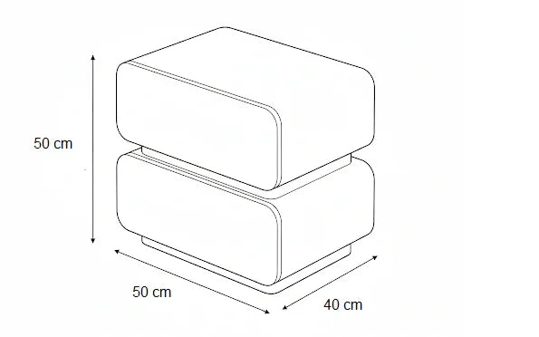Commode - MDF Wood - Multi Color - 50x40x50 cm - Cataloug
