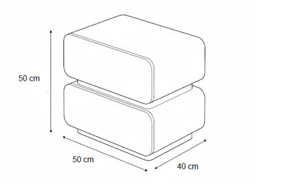 Commode - MDF Wood - Multi Color - 50x40x50 cm - Cataloug