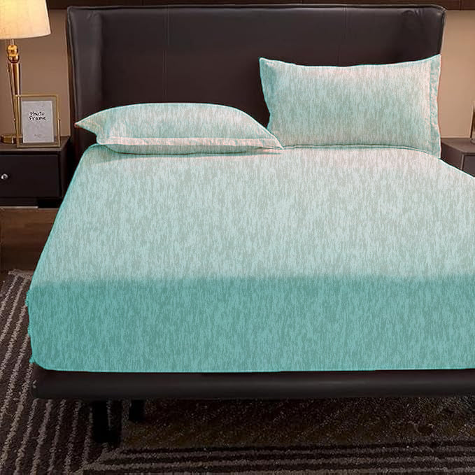 ملاية سرير مشجر - قطن - طقم 4 قطع - متعدد الألوان - 180 سم