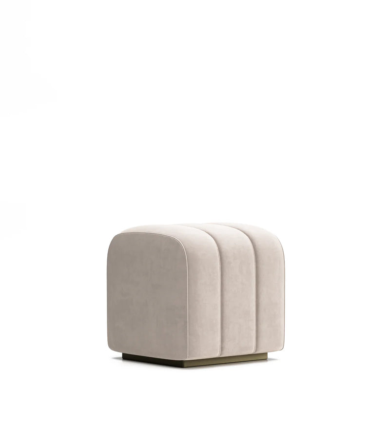 Pouf - Linen- Grey- 45x45x40 Cm