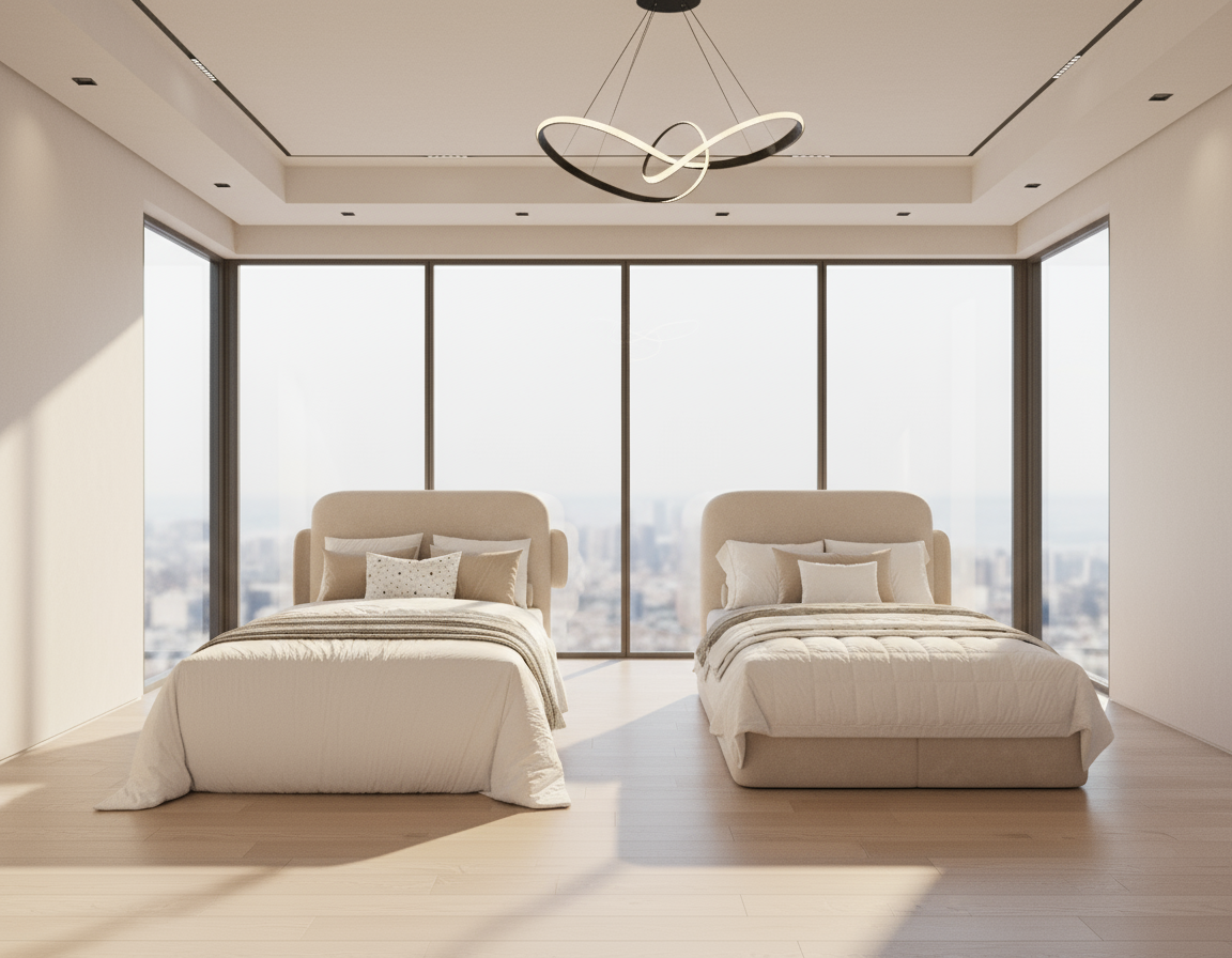 سرير - خشب ام دي اف- بيج - متعدد المقاسات