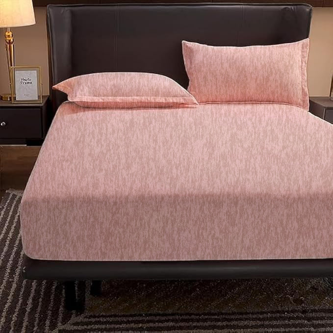 ملاية سرير مشجر - قطن - طقم 4 قطع - متعدد الألوان - 180 سم