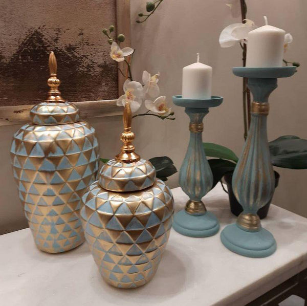 Polyster Vase-Polyster - Blue- Multi Size