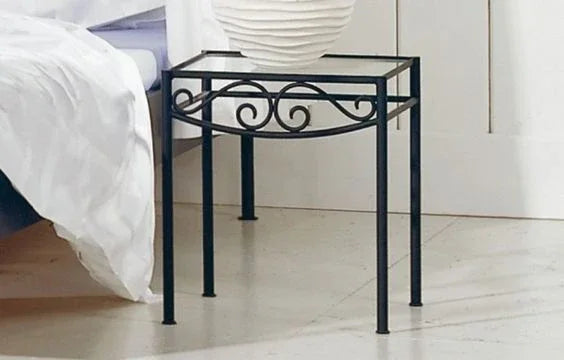 Commode - Steel - Glass - Black - 40x50x60 cm - Cataloug