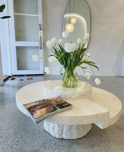 Table - Fiber Glass - Offwhite- 75x60 cm