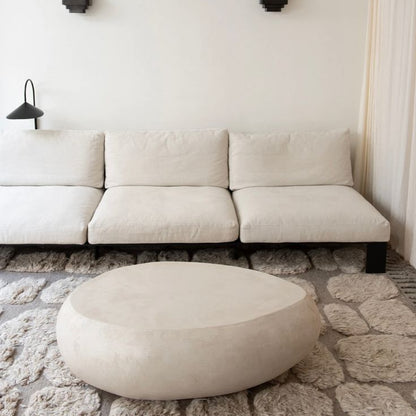 Coffe Table - Fiber Glass - Off white- 120x35 cm
