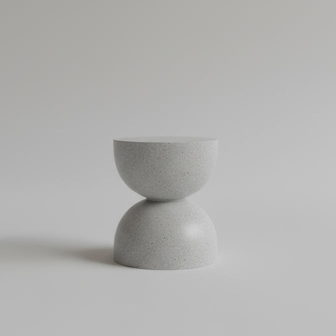ترابيزة - فايبر جلاس - اوف وايت - 35×56 سم