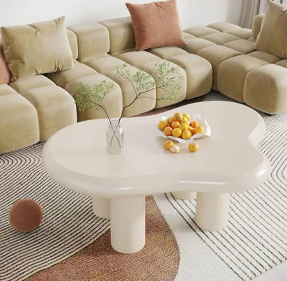 Coffe Table - Fiber Glass - Off White - 120x45 cm