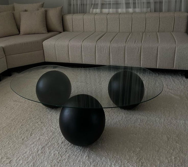 Table - Fiber Glass - Black - 80x150x40 cm