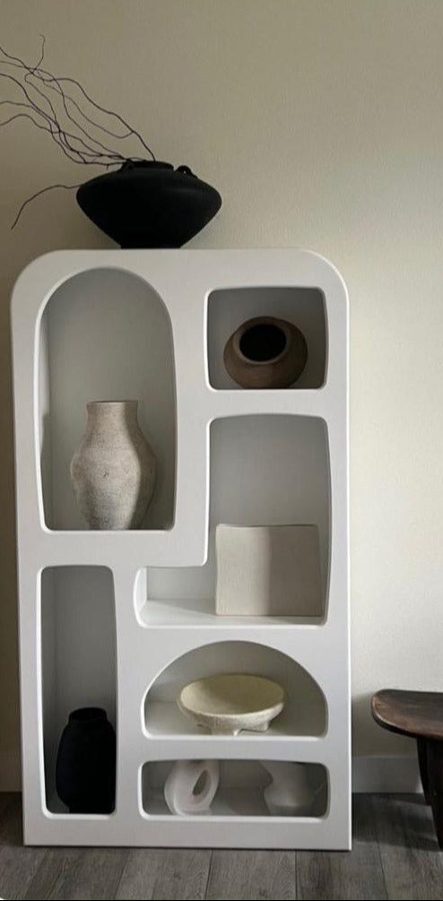 وحدة عرض - فايبر جلاس - بيضاء - 85×190 سم