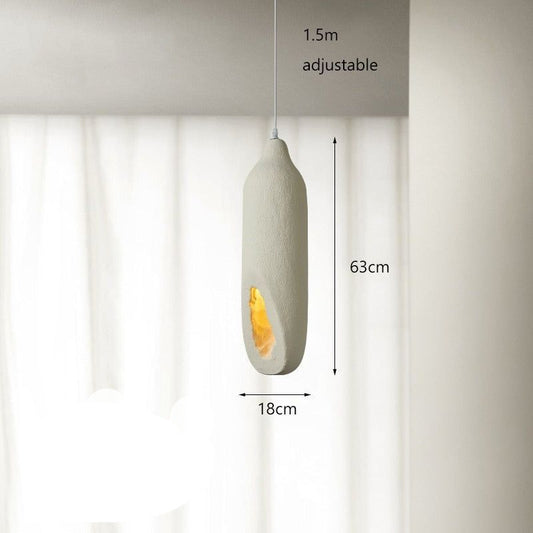 Chandeliar - Fiber Glass - Off White - 18x63 cm