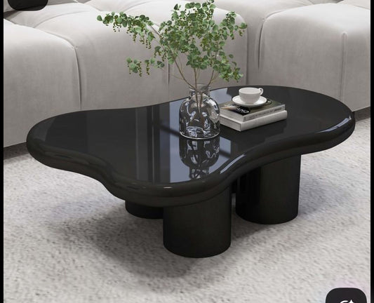 Coffe Table - Fiber Glass - Black - 120x78x45 cm