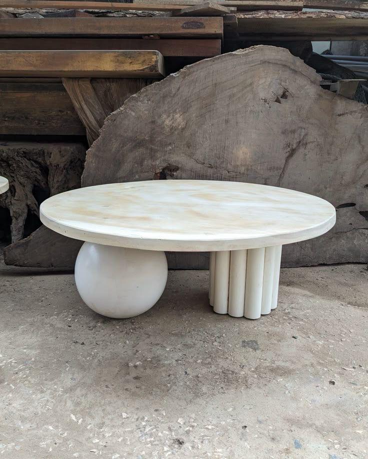 Table - Fiber Glass - Beige - 90x45 cm