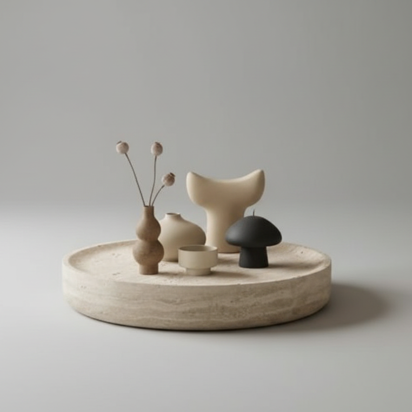 Table - Fiber Glass - Beige - 90x20 cm