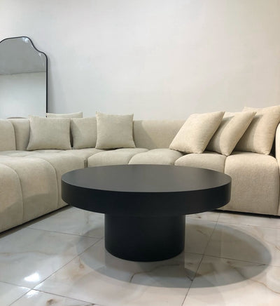 Table - Fiber Glass - Black - 80x55 cm