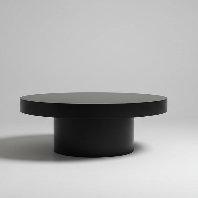 Table - Fiber Glass - Black - 80x55 cm