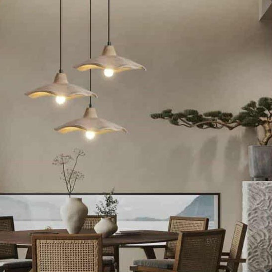 Chandeliar - Fiber Glass - Beige - 35 cm