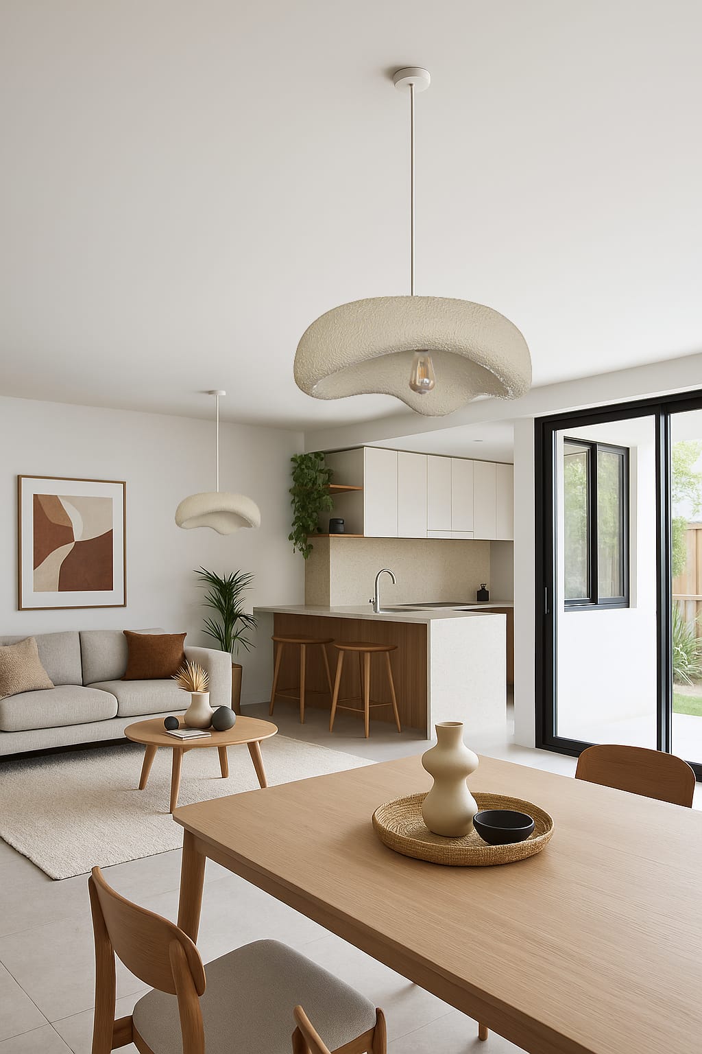 Chandeliar - Fiber Glass - Off White - 40 cm