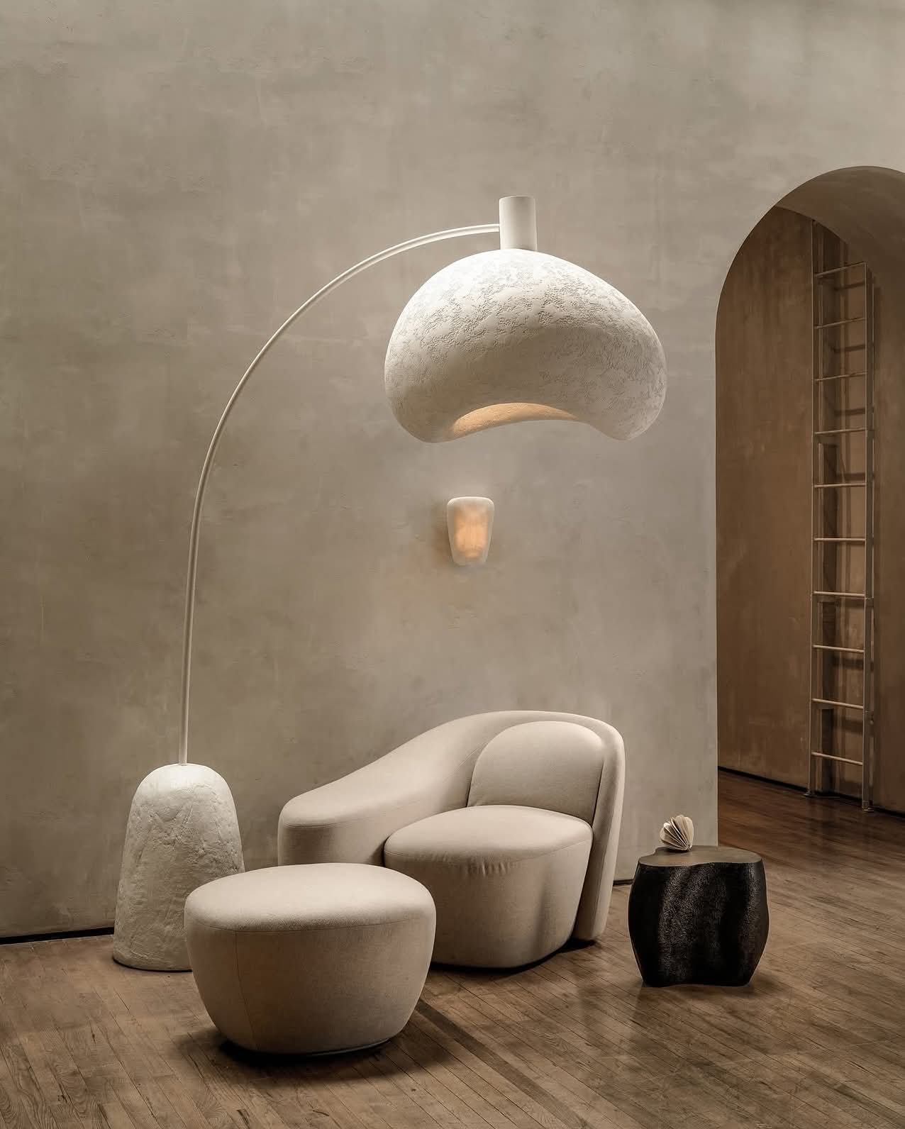 Lampadaire - Fiber Glass - Off White - 40x200 cm