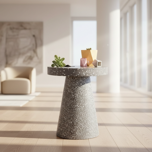 ترابيزة - ألياف زجاجية - رمادي - 45×65 سم