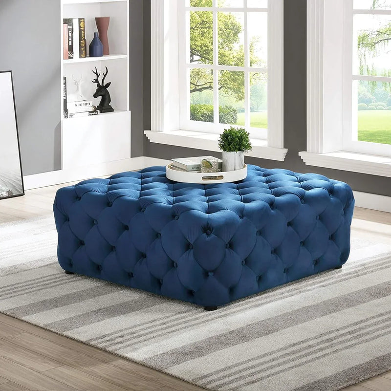 Square Pouf - Blue - Cataloug