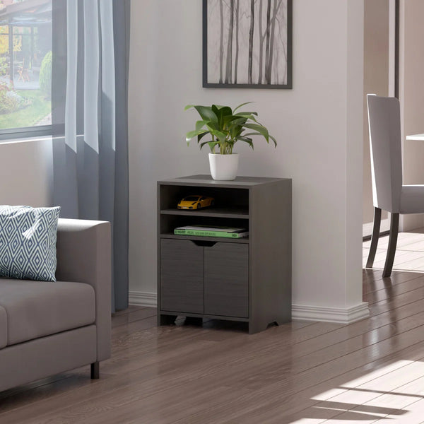 بوفيه - خشب ام دي اف - رمادي - 60×85×40 سم