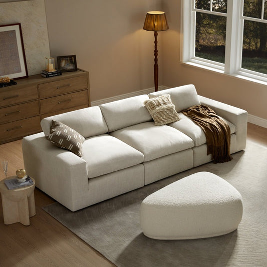 Pouf - Linen- Multicolor- 70x50x45 Cm
