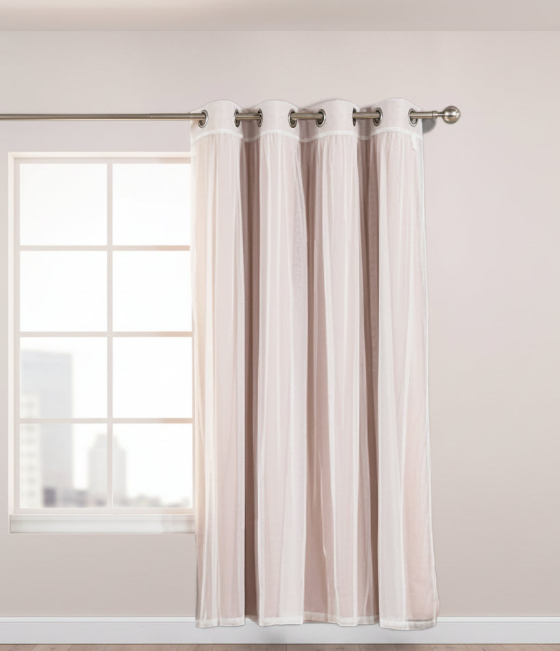 ستارة جانبية واحدة - مخمل و تل - متعددة الألوان - 150 × 270 سم.