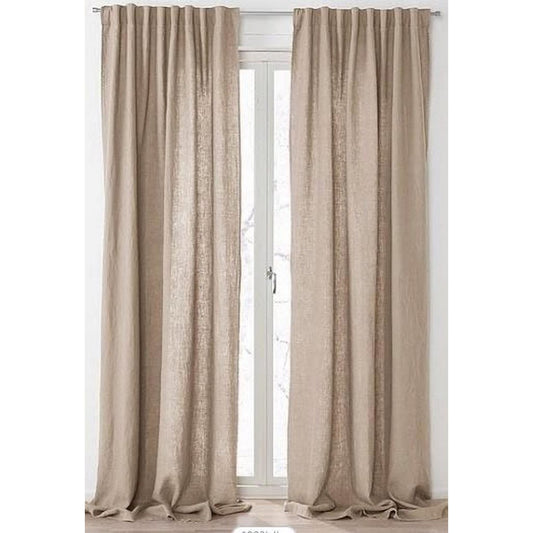 Single Side Curtain - Linen - Beige - 150 x 270 cm
