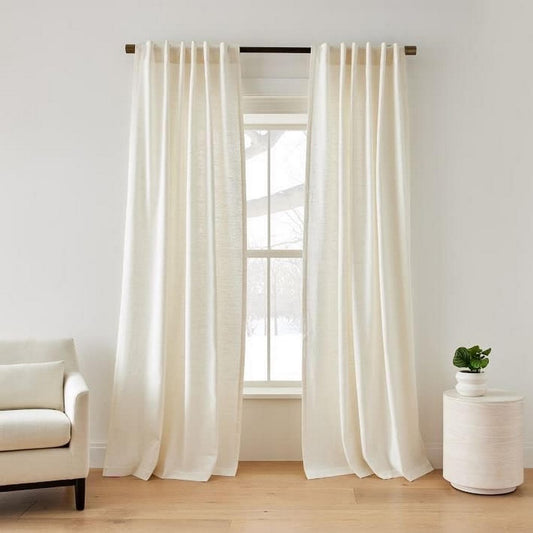 Single Side Curtain - Linen - Off White - 150 x 270 cm