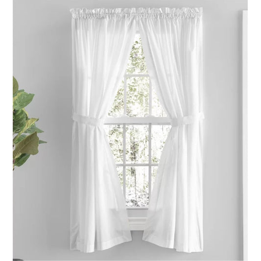 Kitchen Curtain - Cotton - White - 150 x 150 cm
