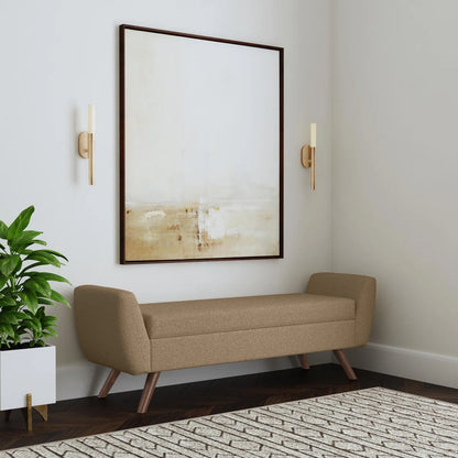 Banquette ( Storage ) - MDF Wood - Multi Color - Linen - 152x43x45 cm