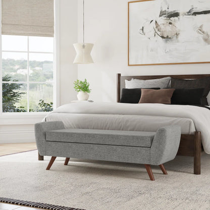 Banquette ( Storage ) - MDF Wood - Multi Color - Linen - 152x43x45 cm