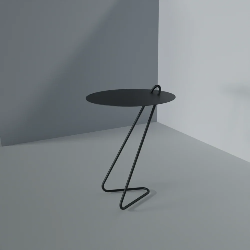 Side Table - Steel - Multi Color - 36×36×54 cm - Cataloug