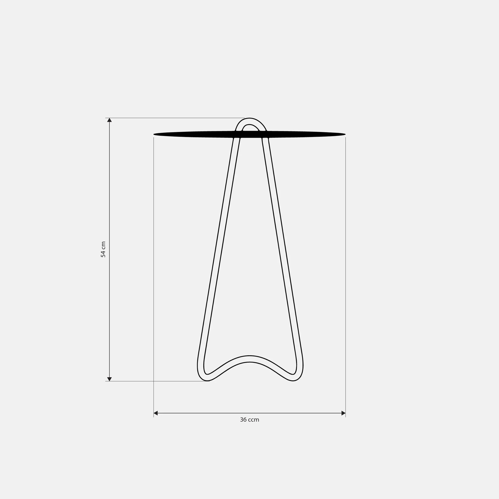 Side Table - Steel - Multi Color - 36×36×54 cm - Cataloug