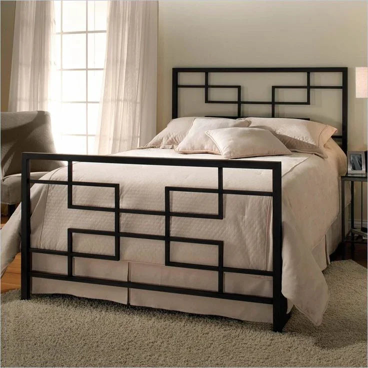 Bed - Steel - Black 125x200x120 cm - Cataloug