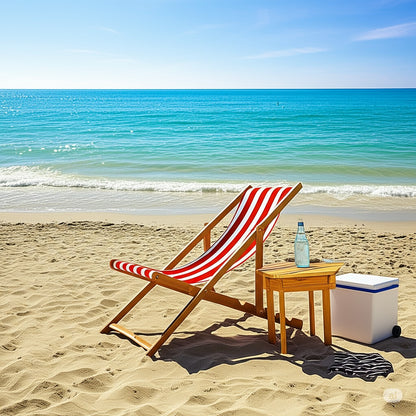 Beach Chair-Red Strips - BW.BC.301.0004