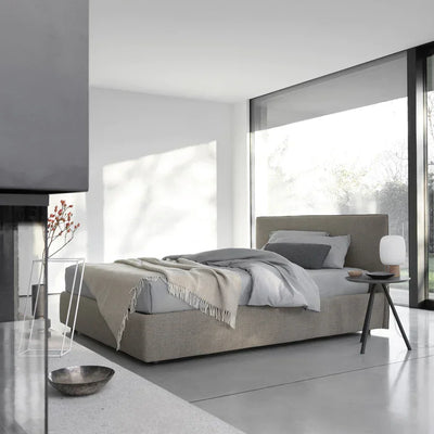 Bed - MDF - Linen - Beige - 180 CM - Cataloug