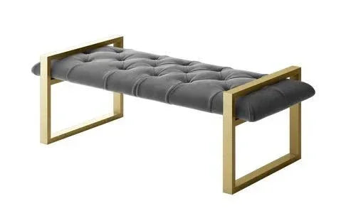 Banquet - Steel - Linen Fabric - Gold - 120×50×50 cm - Cataloug