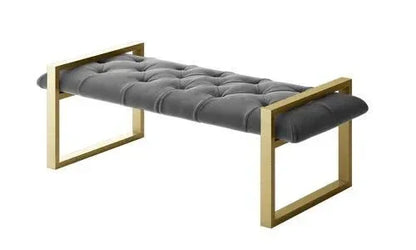 Banquet - Steel - Linen Fabric - Gold - 120×50×50 cm - Cataloug