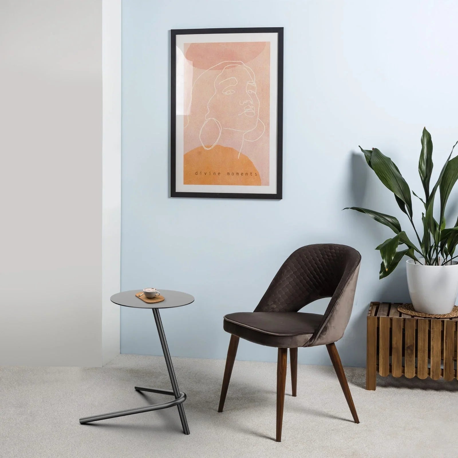 Side Table - Steel -Multi Color - 32×32×50 cm - Cataloug