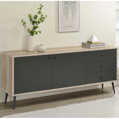 Buffet - MDF Wood - Gray & Beige - 160x80x40 cm