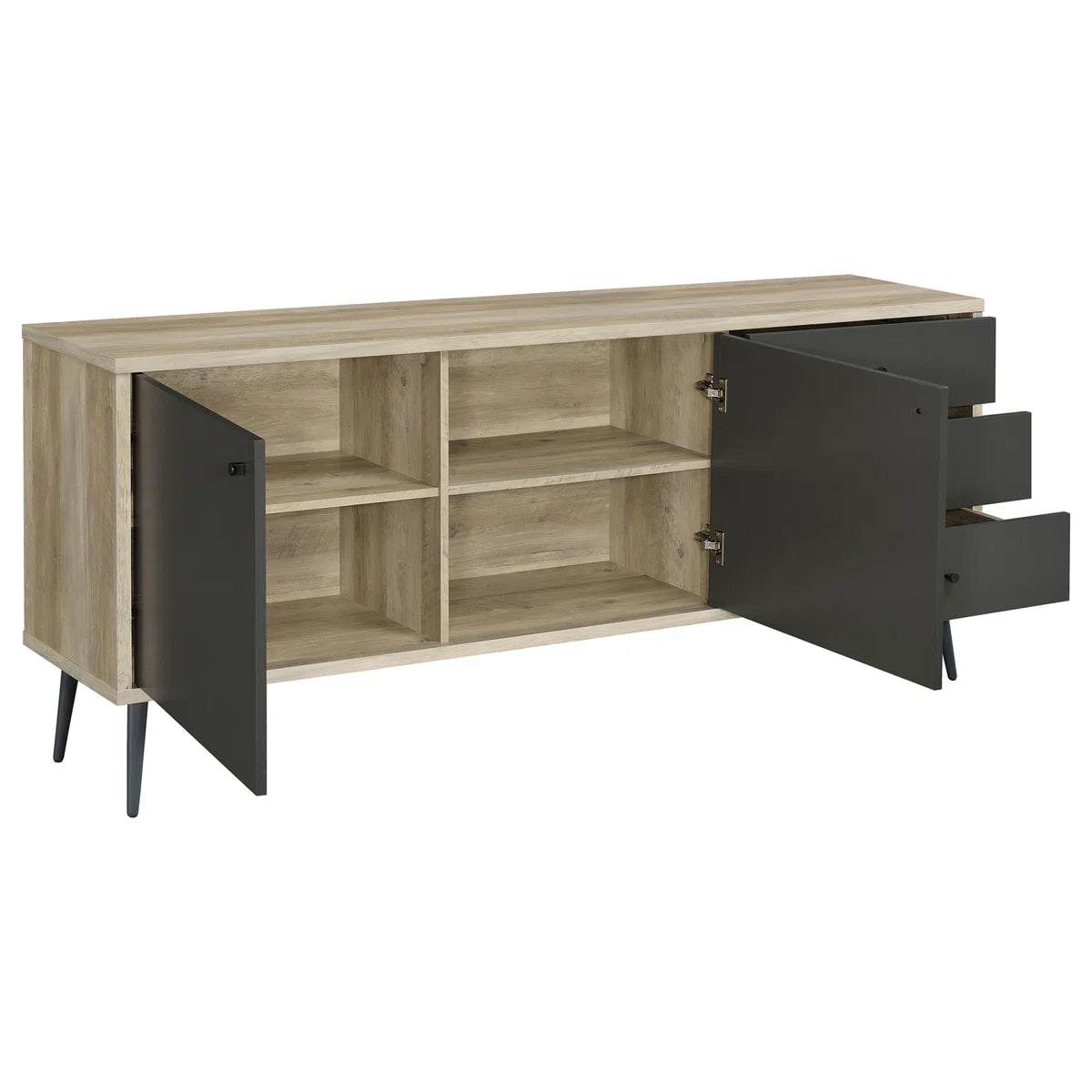 Buffet - MDF Wood - Gray & Beige - 160x80x40 cm