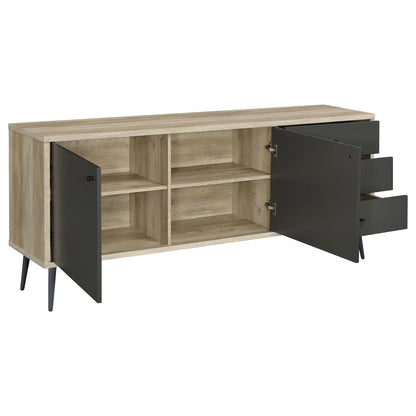 Buffet - MDF Wood - Gray & Beige - 160x80x40 cm